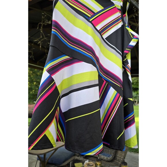 Ashley Stewart Women's Tank Top Flare Multi Color Peplum Racerback NWT Size 12 - Picture 4 of 6